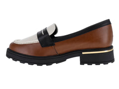 Zapatos Mocasines Piccadilly Camel y Negro para Mujer