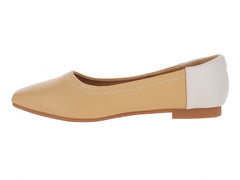 Zapatos Planos Ballerina Roze Beige para Mujer