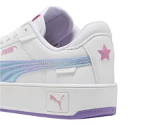 Tenis PUMA Carina Street Bouncy Sky Blanco y Lavanda para Niña