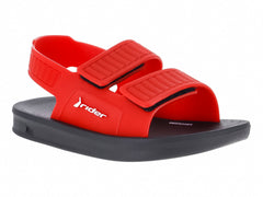 Sandalias Rider Street Papete Negro y Rojo para Niño