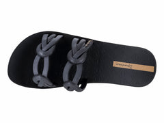 Sandalias Ipanema Negro Plata para Mujer