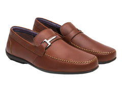 Zapatos Mocasines Flexi Color Nogal para Hombre