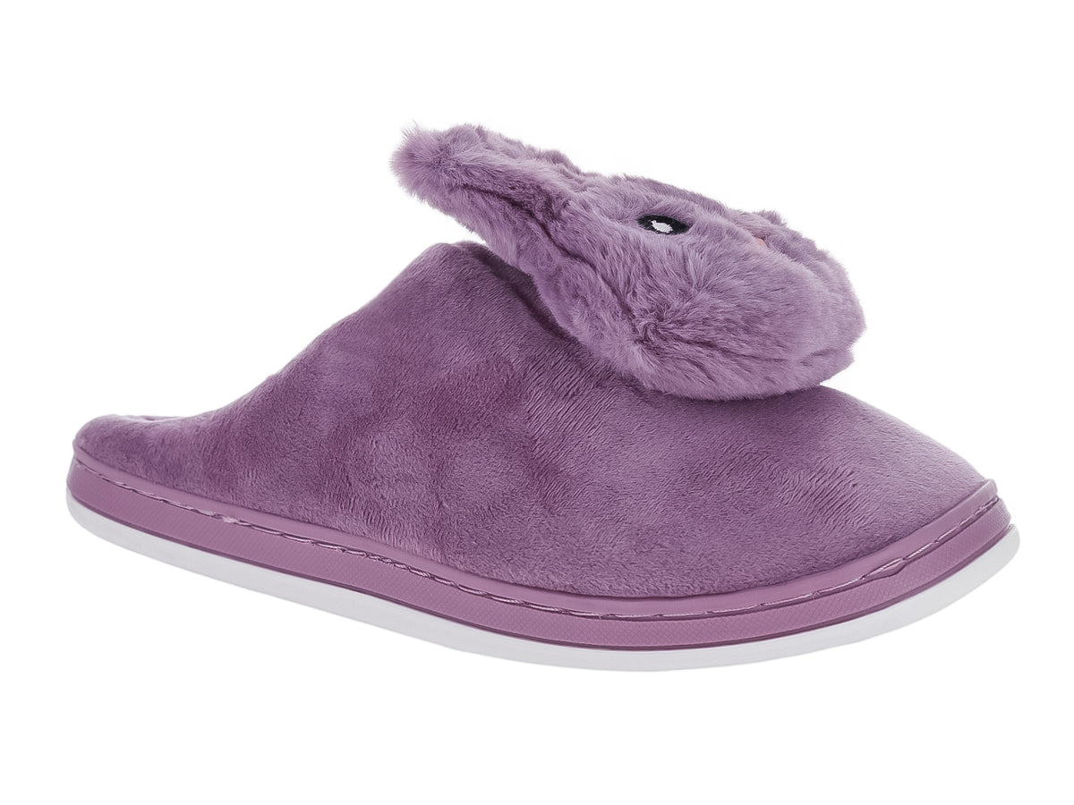 Pantuflas Torrente Moradas con Conejo para Mujer