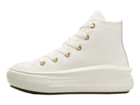 Tenis Converse CTAS Move Hi Blanco y Dorado para Niña