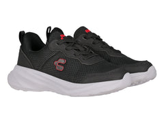 Tenis Charly Negro Blanco y Rojo para Niño