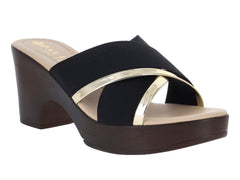 Sandalias de Cuña Paulie Negro para Mujer