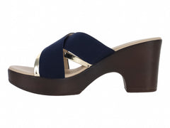 Sandalias de Cuña Paulie Azul Marino para Mujer