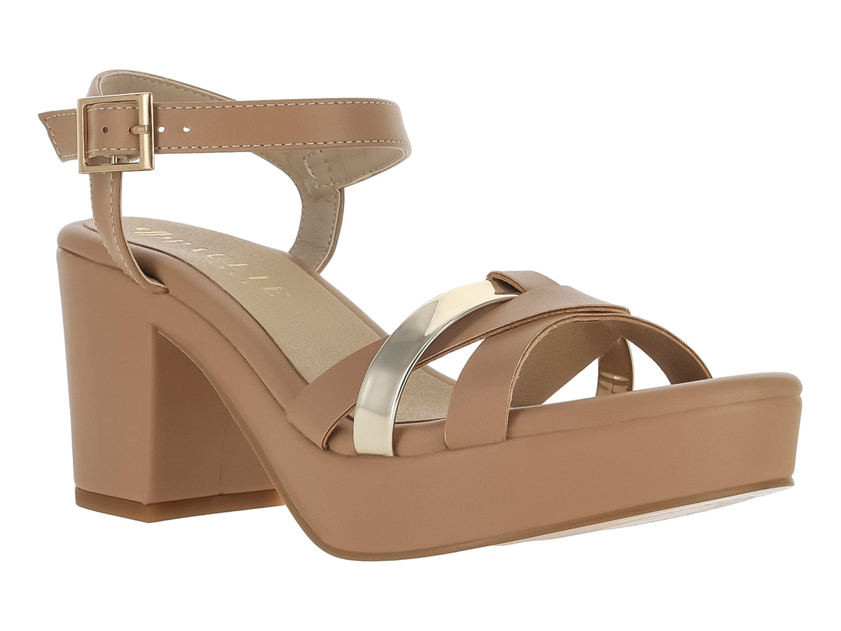 Sandalias de Plataforma Paulie Camel para Mujer