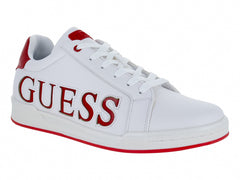 Tenis Guess Blancos con Detalles Rojos para Hombre
