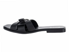 Sandalias Roze Napa Metálico Negro para Mujer