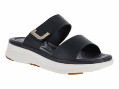 Hispana Sandalias Slide Negro para Mujer