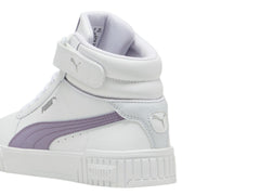 Tenis PUMA Carina 2.0 Mid Blanco y Morado para Mujer