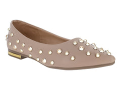 Zapatos Flats Luna Rosa Color Maquillaje para Mujer