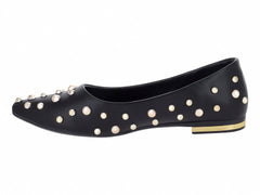 Zapatos Planos Luna Rosa Negros para Mujer