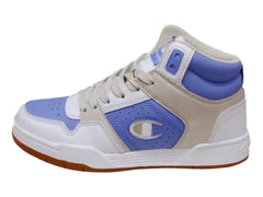 Tenis Champion 3 on 3 Court Hi Blanco y Azul para Mujer