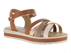 Sandalias Coqueta Café para Niña