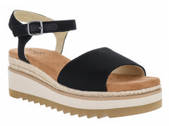 Sandalias TOMS Flora Negro con Plataforma para Mujer