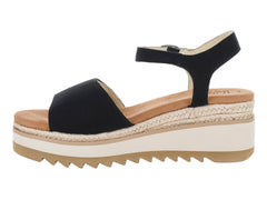 Sandalias TOMS Flora Negro con Plataforma para Mujer