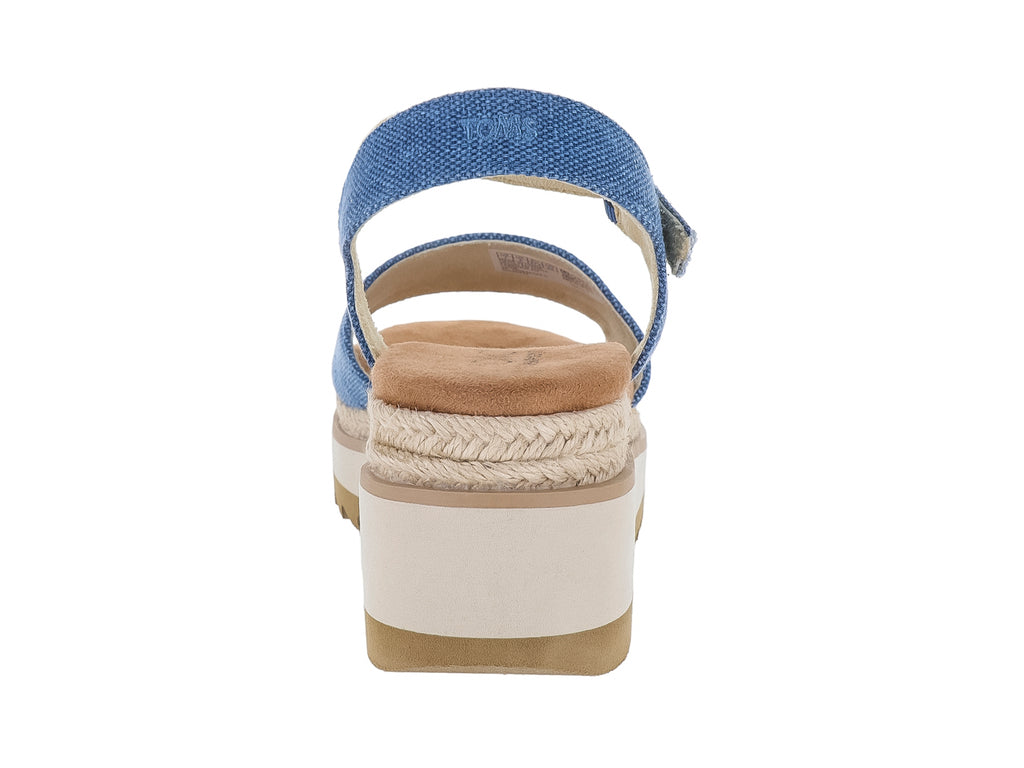 Sandalias Toms Azul C Plataforma 20932 Para Mujer