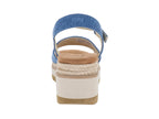 Sandalias Toms Azul C Plataforma 20932 Para Mujer