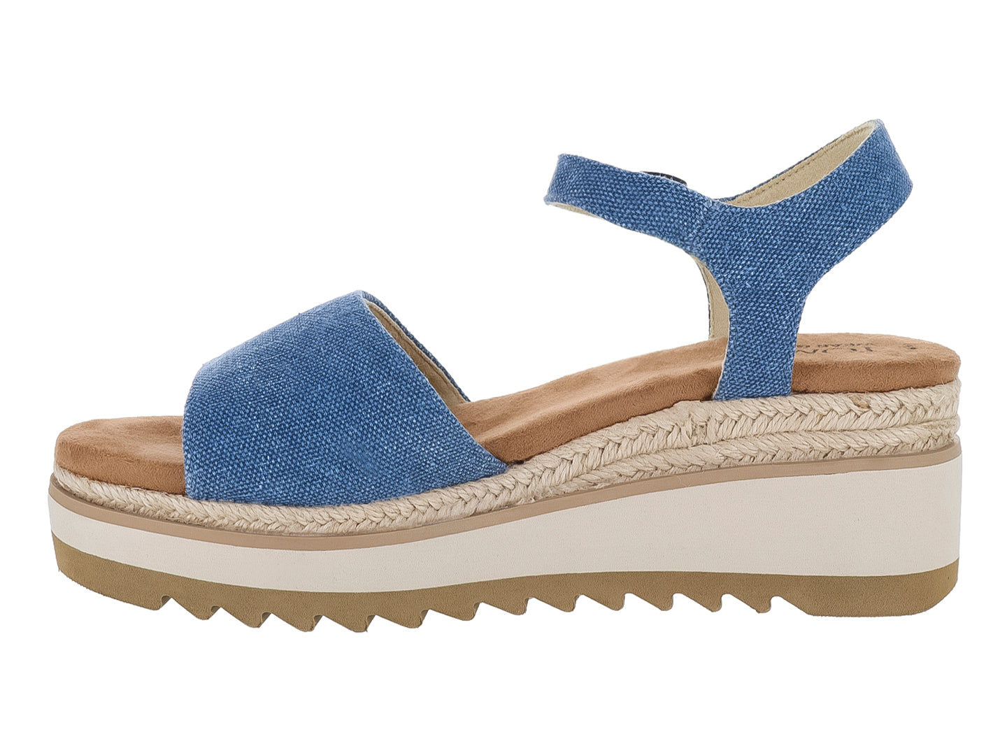 Sandalias Toms Azul C Plataforma 20932 Para Mujer