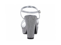 Sandalias Plataforma Roze Color Plata para Mujer