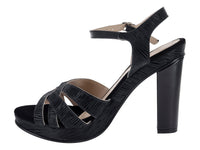 Sandalias Sary de Tacón Alto Negro para Mujer