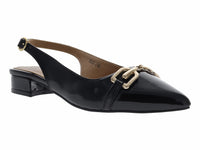 Tacones Luna Rosa de Charol Negro para Mujer