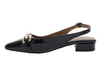 Tacones Luna Rosa de Charol Negro para Mujer