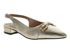 Tacones Luna Rosa Oro Inglés para Mujer