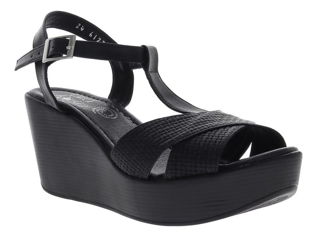 Sandalias de Plataforma Luna Rosa Negro para Mujer