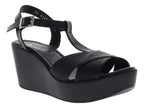 Sandalias de Plataforma Luna Rosa Negro para Mujer