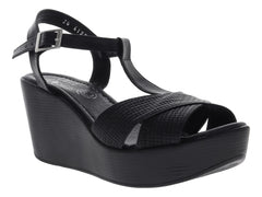 Sandalias de Plataforma Luna Rosa Negro para Mujer