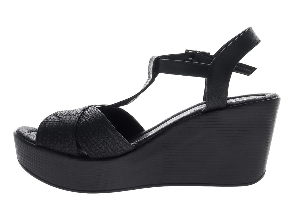 Sandalias de Plataforma Luna Rosa Negro para Mujer