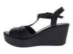Sandalias de Plataforma Luna Rosa Negro para Mujer