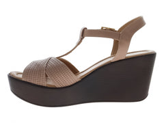 Sandalias de Plataforma Luna Rosa Color Maquillaje para Mujer