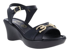 Sandalias Luna Rosa Negro para Mujer