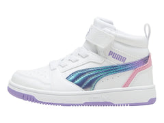 Tenis PUMA Rebound V6 Mid Blancos para Niña