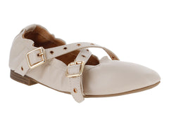 Zapatos Planos Roze Beige para Mujer