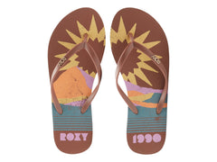 Sandalias ROXY Viva Stamp II Color Café para Mujer