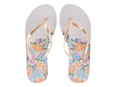 Sandalias Roxy Viva Stamp II Blanco y Turquesa para Mujer