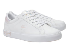 Tenis Lacoste Powercourt Blanco y Rosa para Niña