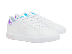 Tenis Lacoste Powercourt Blanco y Rosa para Niña