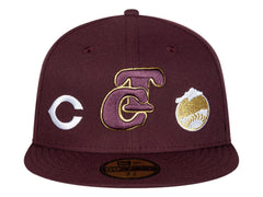 Gorra New Era 59Fifty All Logos Morado Oscuro