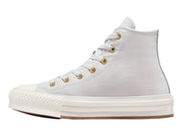 Tenis Converse Chuck Taylor All Star Gris y Dorado para Niña