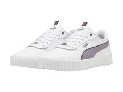 Tenis PUMA Carina 2.0 Lux Blanco y Morado para Mujer