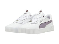 Tenis PUMA Carina 2.0 Lux Blanco y Morado para Mujer