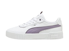 Tenis PUMA Carina 2.0 Lux Blanco y Morado para Mujer