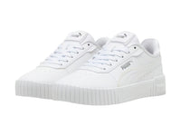 Tenis PUMA Carina 2.0 Holo Blanco y Plata para Niña