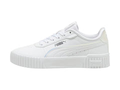 Tenis PUMA Carina 2.0 Holo Blanco y Plata para Niña